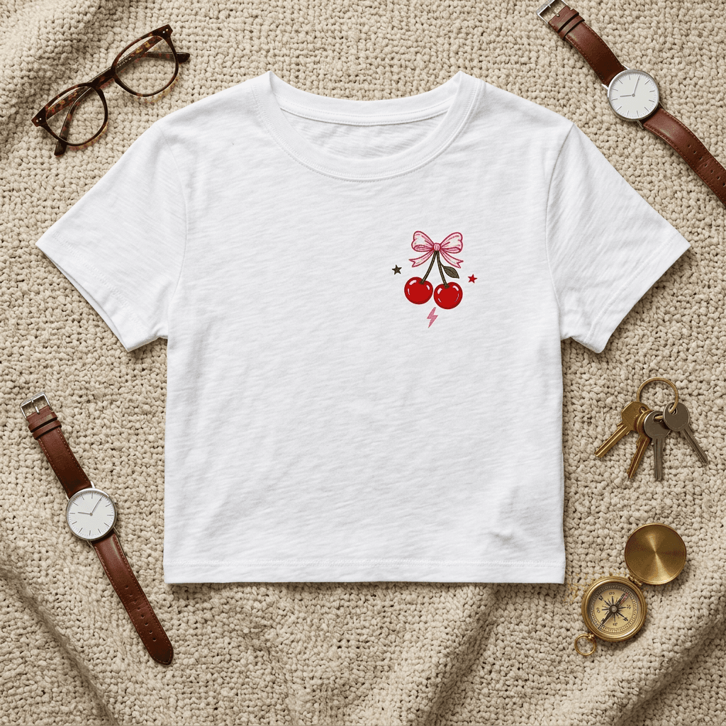 Sales Days Ahead cherry graphic Tee | Women's Baby Tee